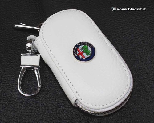 Portachiavi pelle logo - pelle, alfa