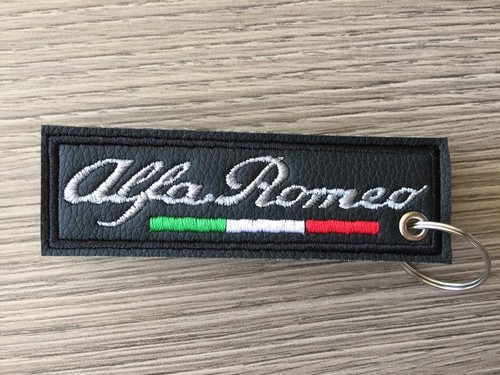 Portachiavi ricamato alfa - portachiavi,