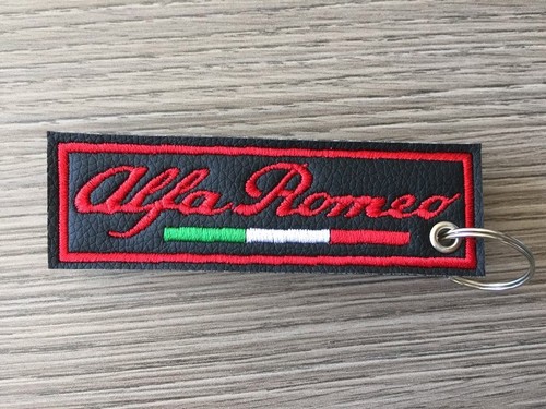 Portachiavi ricamato alfa - portachiavi,
